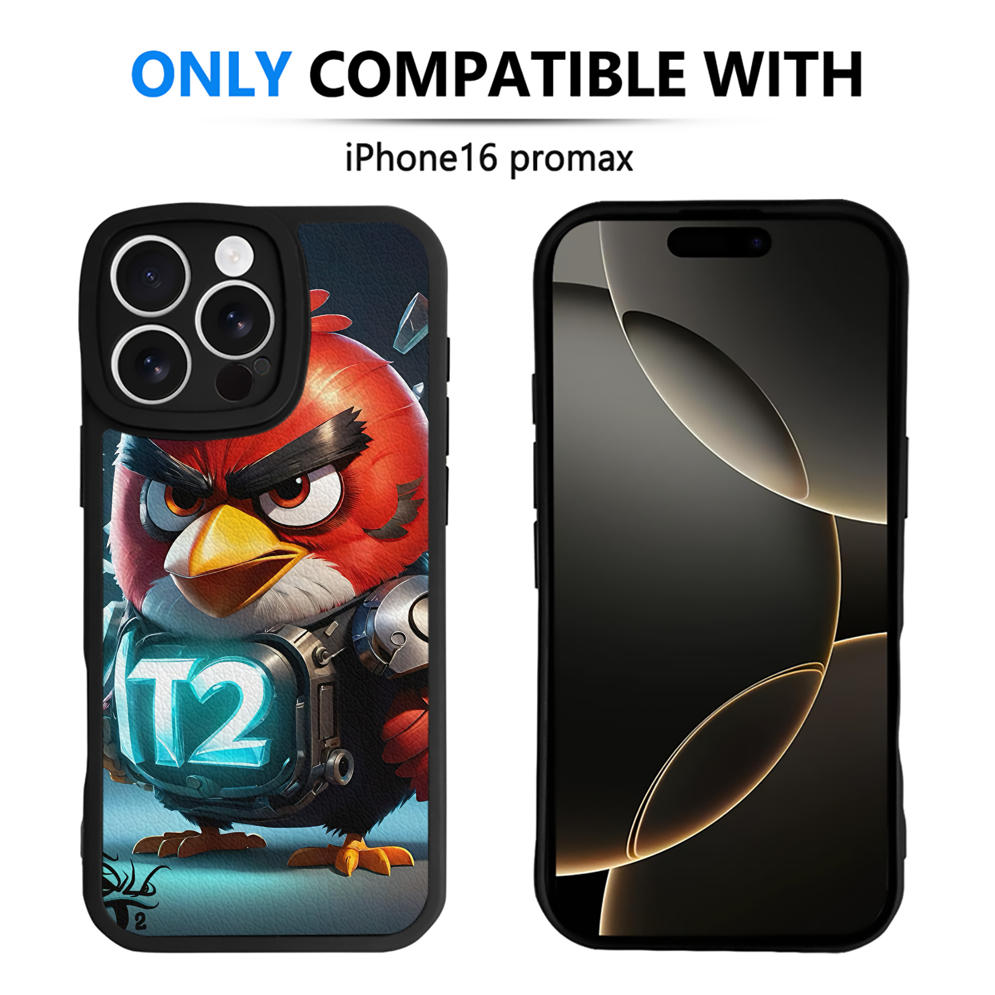 （画像用） Angry Birds アングリーバード 【iPhone 16シリーズ対応】シリコンスマホケース（レザー調） 材質：シリコン